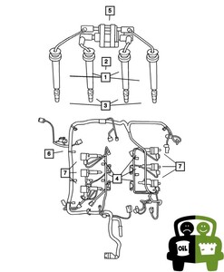 Фото Комплект дротів запалювання Chrysler 05018394 AA