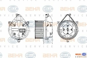 Фото Вентилятор салона Behr Hella Service 8EW 009 159-191