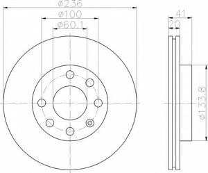 Фото Гальмівний диск Behr Hella Service 8DD 355 100-821