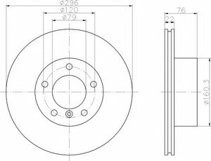 Фото Гальмівний диск Behr Hella Service 8DD 355 104-591