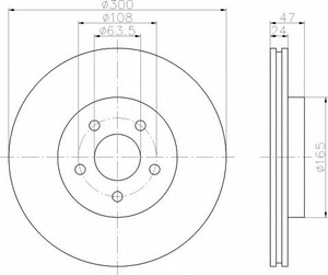 Фото Гальмівний диск Behr Hella Service 8DD 355 108-041