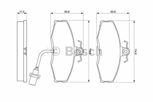 Фото Комплект гальмівних колодок, дискове гальмо Bosch 0 986 424 381