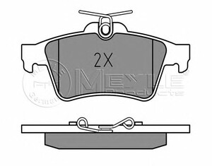 Фото Колодки гальмівні дискові задні, комплект Meyle 025 241 3716