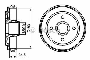 Фото Гальмівний барабан Bosch 0 986 477 128