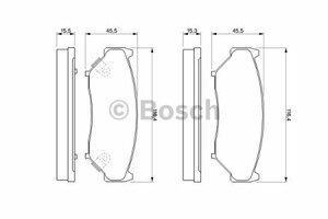 Фото Комплект гальмівних колодок, дискове гальмо Bosch 0 986 424 251