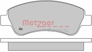 Фото Комплект гальмівних накладок, дискове гальмо Metzger 1170026