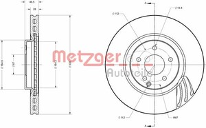 Фото Гальмівний диск Metzger 6110553