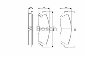 Фото Комплект гальмівних колодок, дискове гальмо Bosch 0 986 424 155