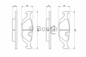 Фото Комплект гальмівних колодок, дискове гальмо Bosch 0 986 460 996