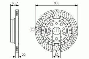 Фото Диск гальмівний (задній) Lexus Ls 06- (L) Bosch 0 986 479 T35