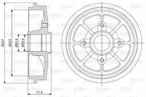 Фото Гальмівний барабан Valeo 237097