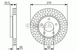 Фото Гальмівний диск Bosch 0 986 479 U40