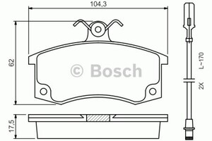 Фото Комплект гальмівних колодок, дискове гальмо Bosch 0 986 494 533