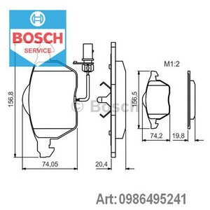 Фото Гальмівні колодки Bosch 0 986 495 241