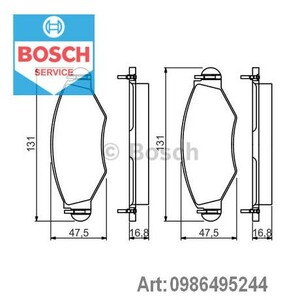 Фото Гальмівні колодки Bosch 0 986 495 244