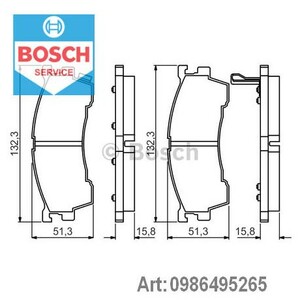 Фото Гальмівні колодки Bosch 0 986 495 265