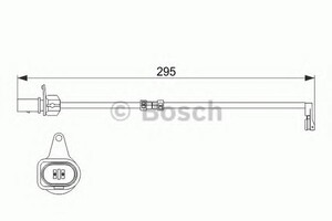 Фото Сигналізатор, знос гальмівних колодок Bosch 1 987 474 508