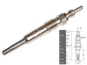 Фото Glow plug 1.9dci 77 00 111 323 / 8200434855 / Fast FT82726