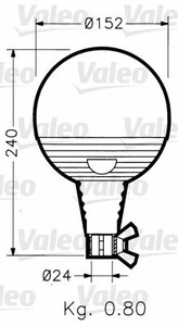 Фото Вставка фары, фара рабочего освещения Valeo 040019