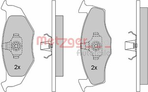 Фото Комплект гальмівних накладок, дискове гальмо Metzger 1170023