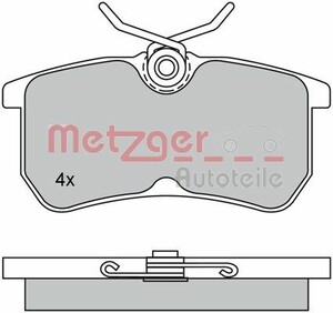 Фото Комплект гальмівних накладок, дискове гальмо Metzger 1170025