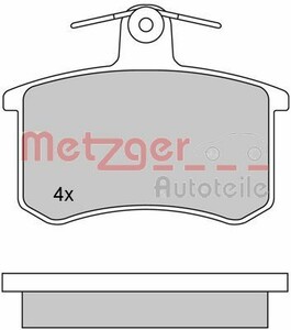 Фото Комплект гальмівних колодок, дискове гальмо Metzger 1170030