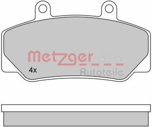 Фото Комплект гальмівних накладок, дискове гальмо Metzger 1170094