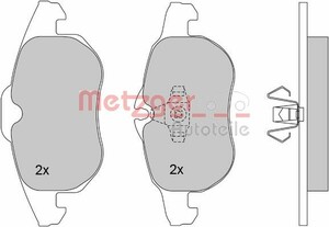 Фото Комплект гальмівних накладок, дискове гальмо Metzger 1170100