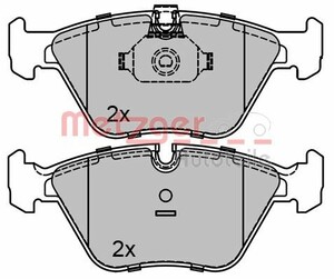 Фото Комплект гальмівних накладок, дискове гальмо Metzger 1170128