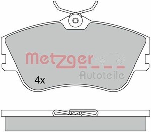 Фото Комплект гальмівних колодок, дискове гальмо Metzger 1170389