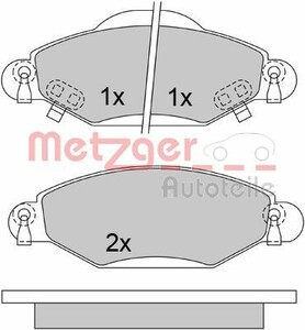 Фото Гальмівні колодки Metzger 1170632