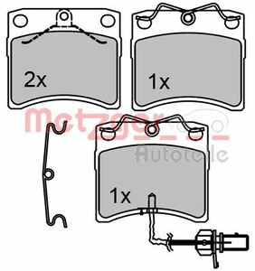Фото Гальмівні колодки Metzger 1170664