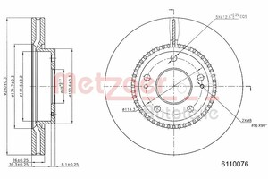 Фото Гальмівний диск Metzger 6110076
