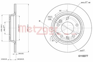 Фото Гальмівний диск Metzger 6110077