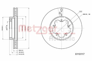 Фото Гальмівний диск Metzger 6110117