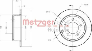 Фото Гальмівний диск Metzger 6110122