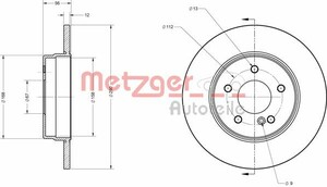 Фото Гальмівний диск Metzger 6110218