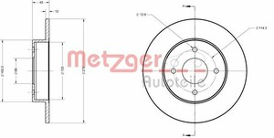 Фото Гальмівний диск Metzger 6110220