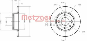 Фото Гальмівний диск Metzger 6110309