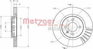 Фото Гальмівний диск Metzger 6110337