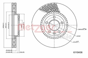 Фото Гальмівний диск Metzger 6110436