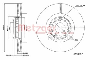 Фото Гальмівний диск Metzger 6110557