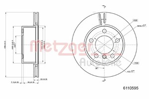 Фото Гальмівний диск Metzger 6110595