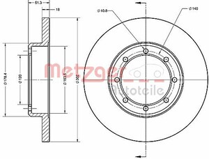 Фото Гальмівний диск Metzger 6110686