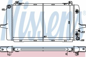 Фото Радіатор, охолодження двигуна Nissens 62181