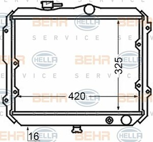 Фото Радіатор, охолодження двигуна Behr Hella Service 8MK376705691