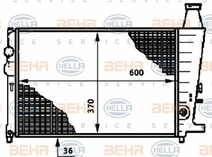 Фото Радіатор, охолодження двигуна Behr Hella Service 8MK376719221