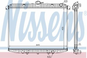 Фото Радіатор, охолодження двигуна Nissens 62070A