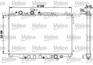 Фото Радіатор, охолодження двигуна Valeo 732538