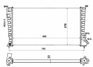 Фото Радіатор, охолодження двигуна NRF 58189A